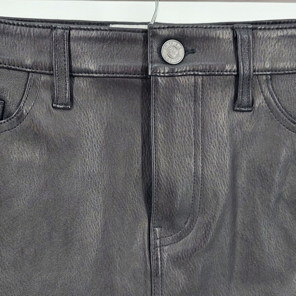 Current/Elliott Leather Contrast Skirt 28 - Picture 6 of 12